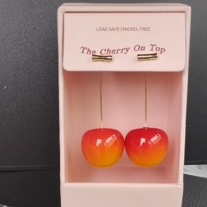 Red and Orange Cherry Earrings